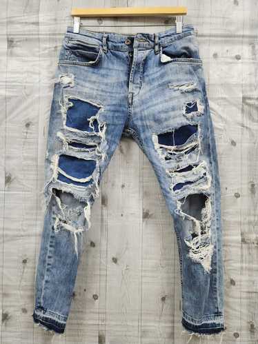 Ripped Denim Distressed Zara Man Jeans