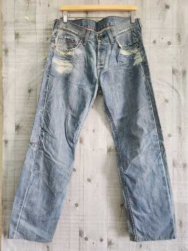 Italy Designer Casucci Distressed Denim Made In It