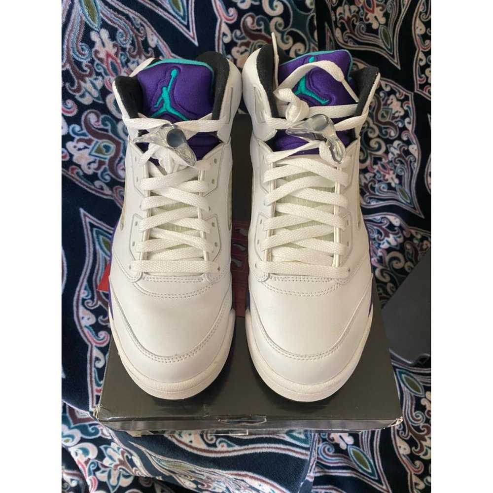 Jordan Air Jordan 5 leather high trainers - image 6