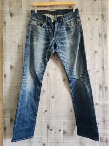 Vintage Armani Exchange Distressed Denim Blue Jean