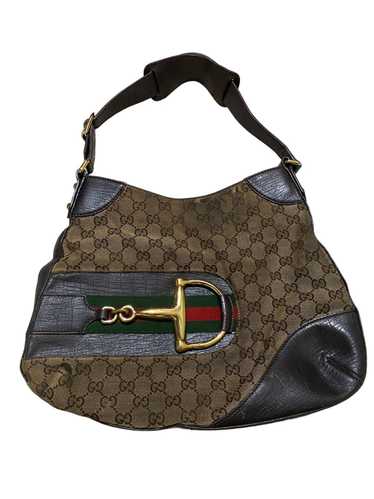 Authentic GUCCI Monogram Canvas Hasler Hobo Bag