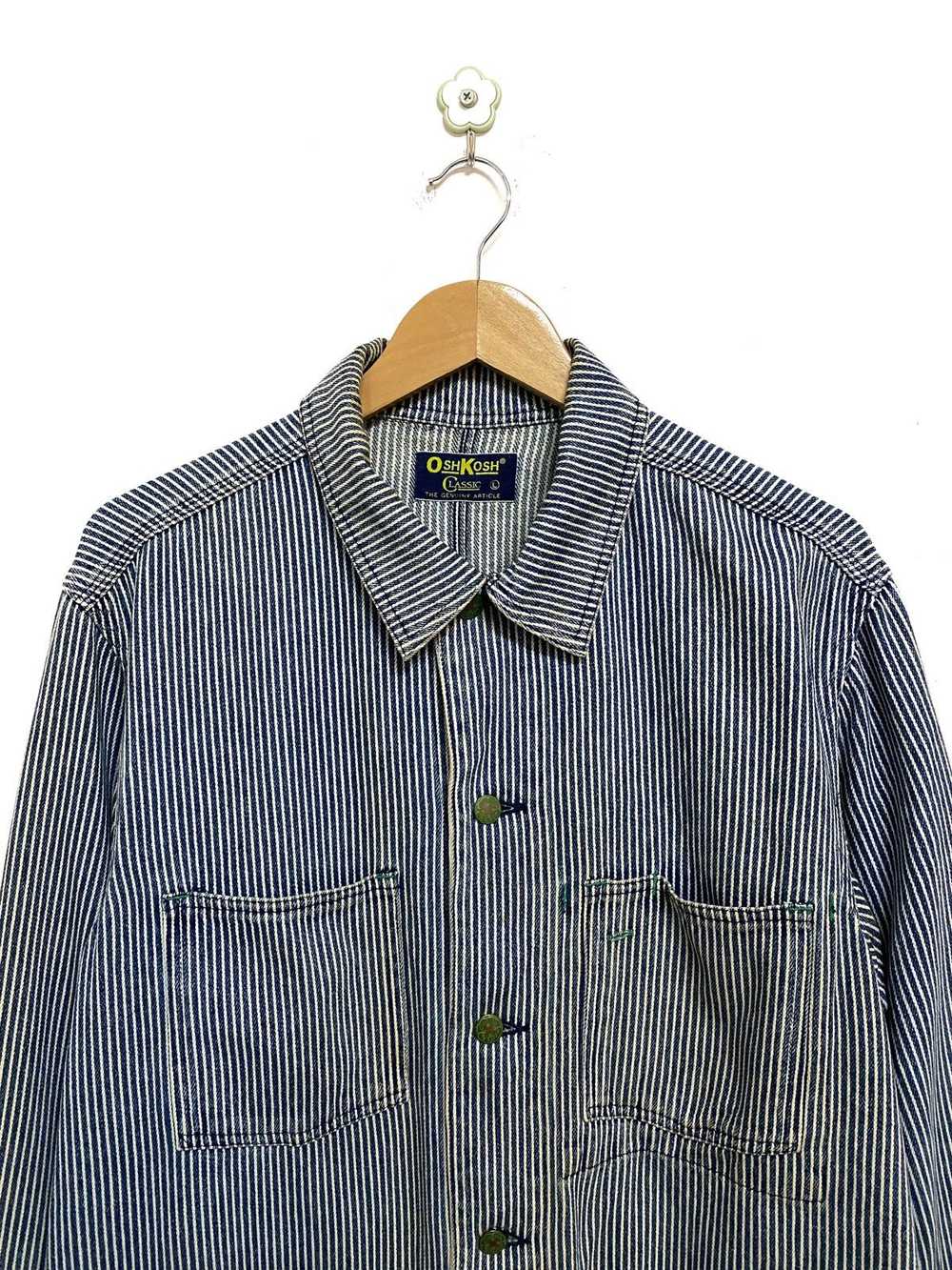 Vintage OSHKOSH Classic Hickory Denim Workers Jac… - image 3