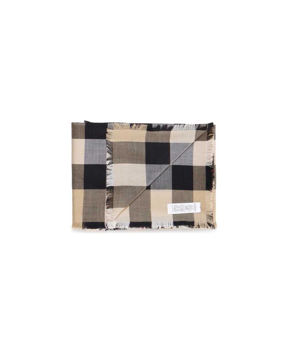 Burberry House Check Printed Frayed-edge Scarf - image 2