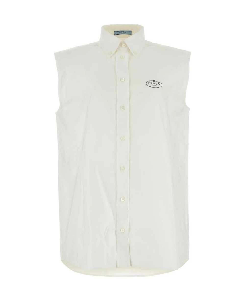 Prada White Oxford Shirt - image 1