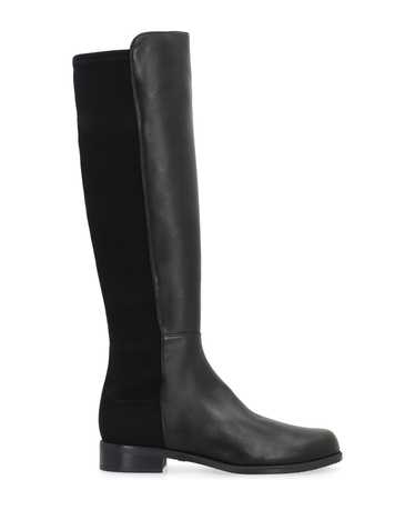 Stuart Weitzman Halfnhalf Leather And Stretch Fabr