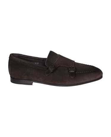 Brown Suede Loafer Monkstrap Dong Tdm Santoni