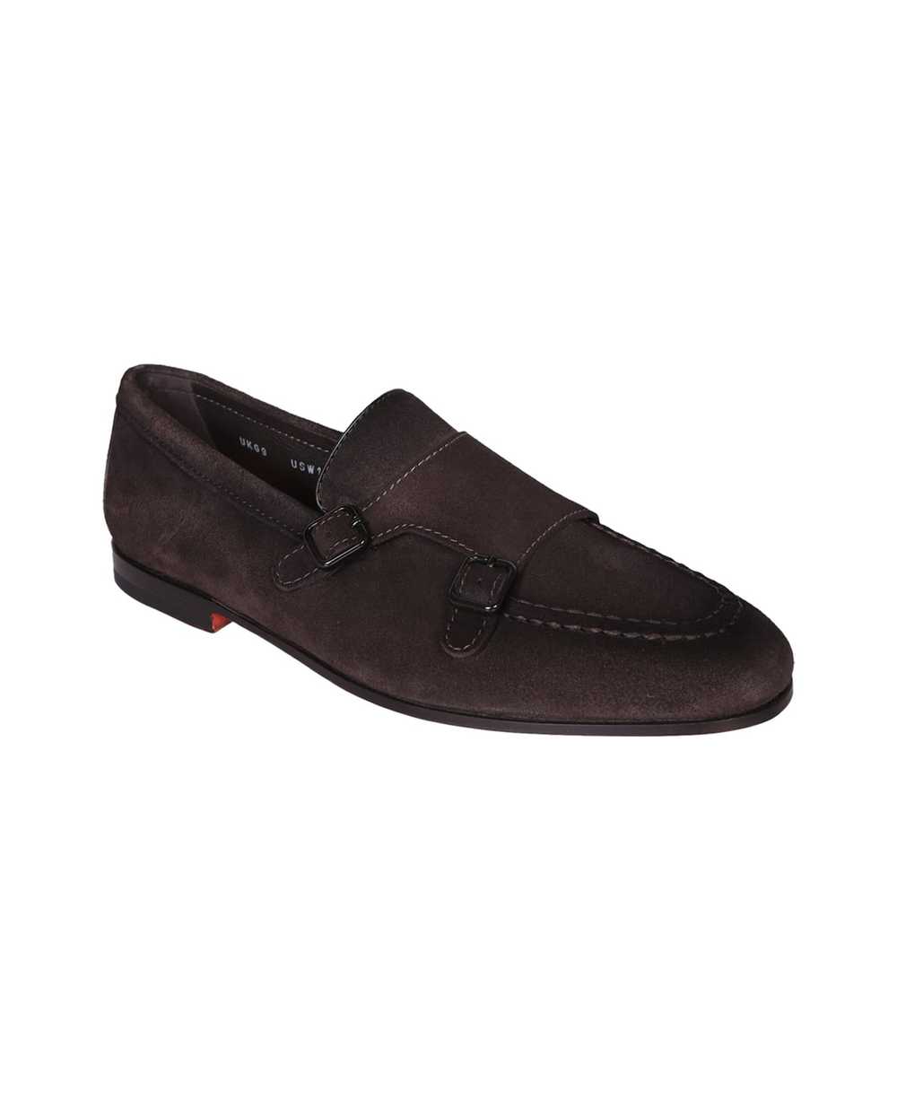 Brown Suede Loafer Monkstrap Dong Tdm Santoni - image 2