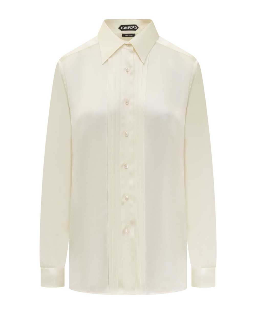 TOM FORD Silk Shirt With Pleated Detail - image 1