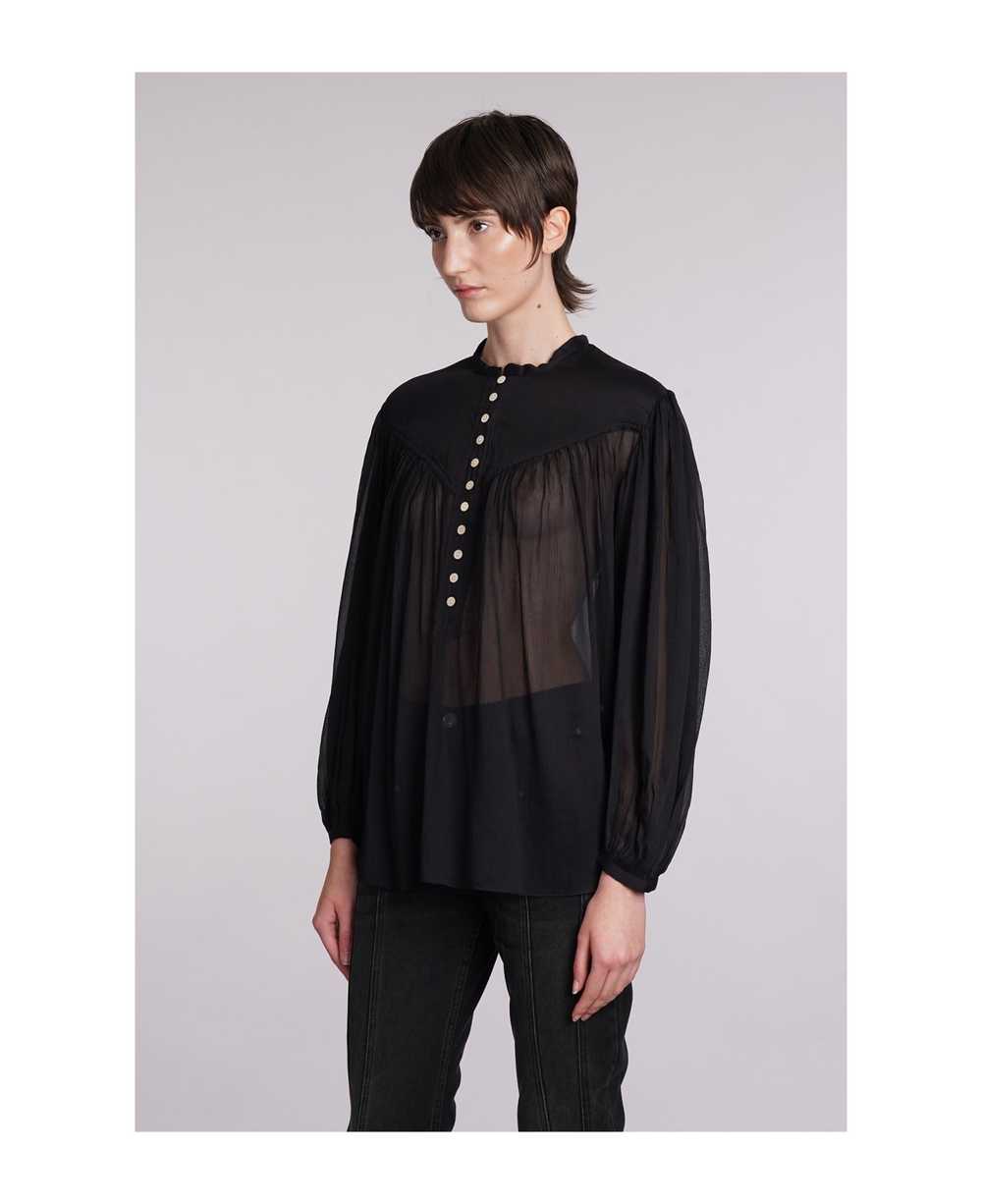 Isabel Marant Kiledia Blouse In Black Cotton - image 4