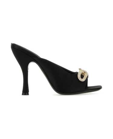 FERRAGAMO Black Satin Mules - image 1