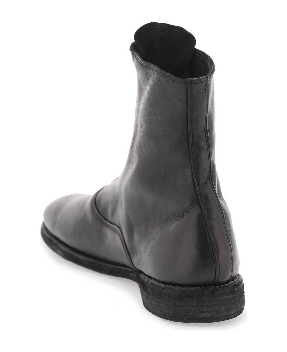 Guidi Front Zip Leather Ankle Boots - image 3