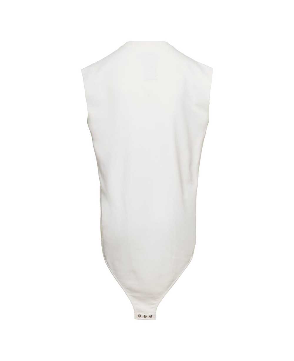 Rick Owens 'sl Body' Long White Tank Top With Pen… - image 2