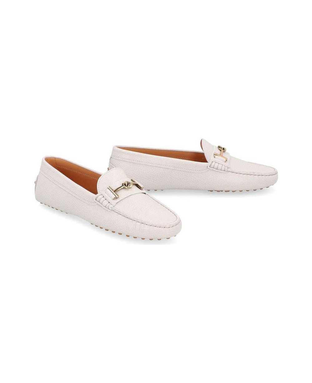 Tod's Logo Plaque Round Toe Loafers - image 2