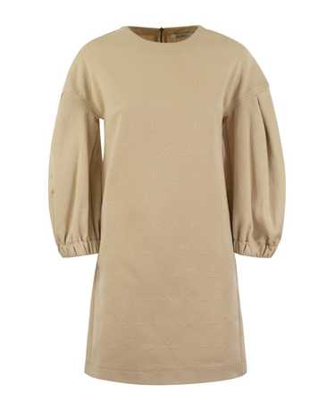 Max Mara Crewneck Puff-sleeved Dress