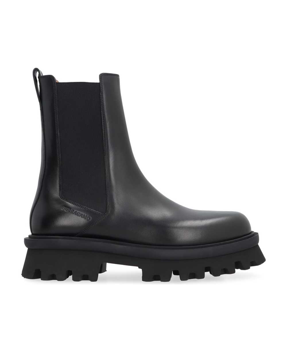 FERRAGAMO Leather Chelsea Boots - image 1