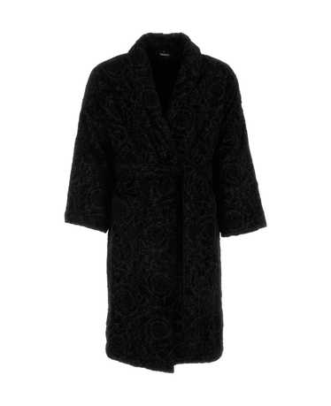 VERSACE Black Terry Fabric Bathrobe