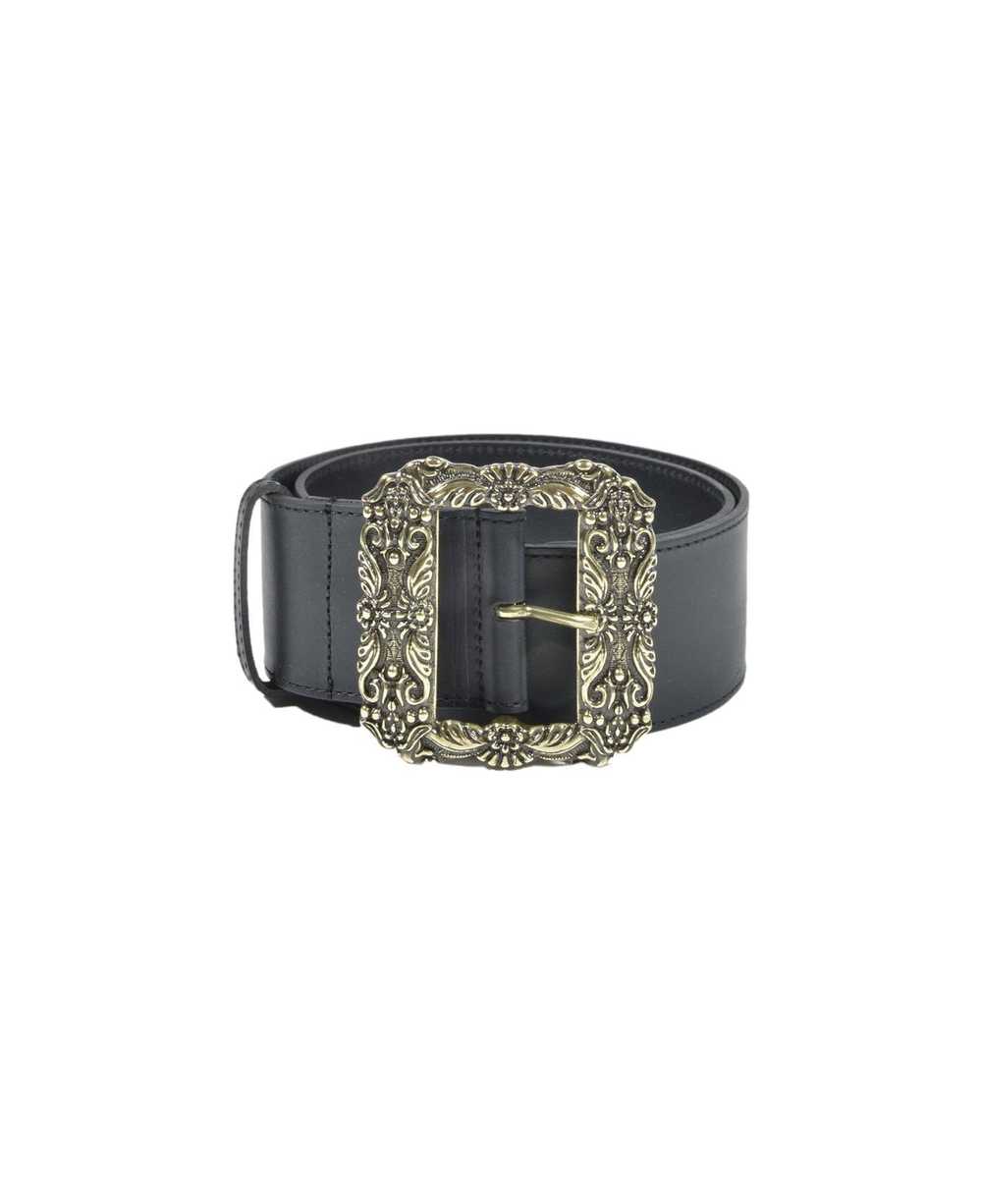 Etro Engraved Square Floral Motif Buckle Belt - image 1