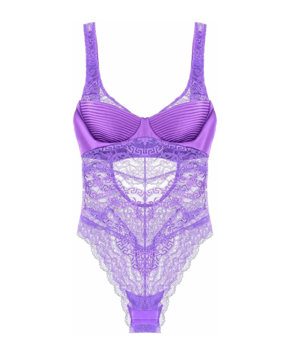 VERSACE Satin And Lace Bodysuit - image 1