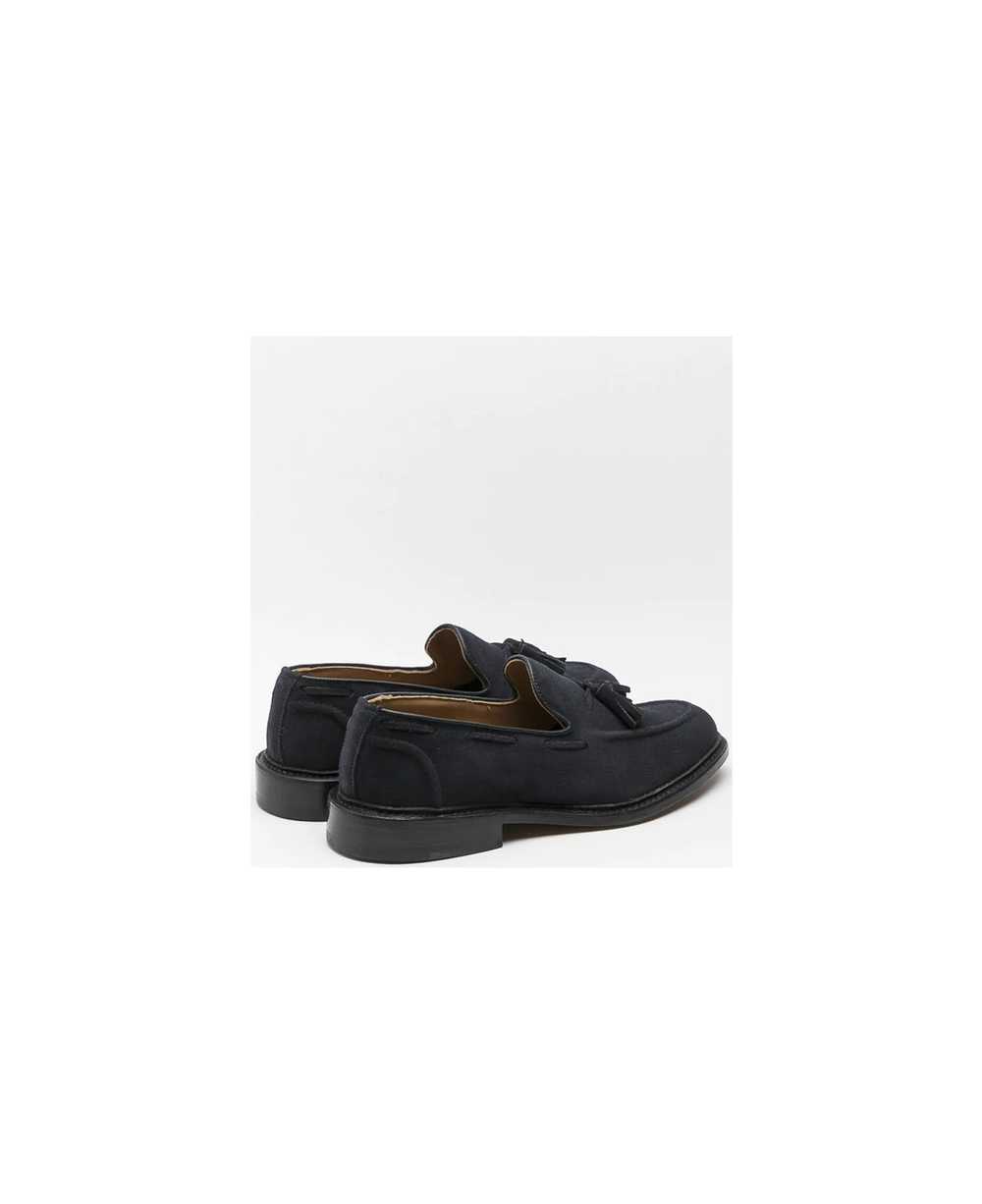 Tricker's Elton Tassel Loafer Navy Calf Suede - image 2