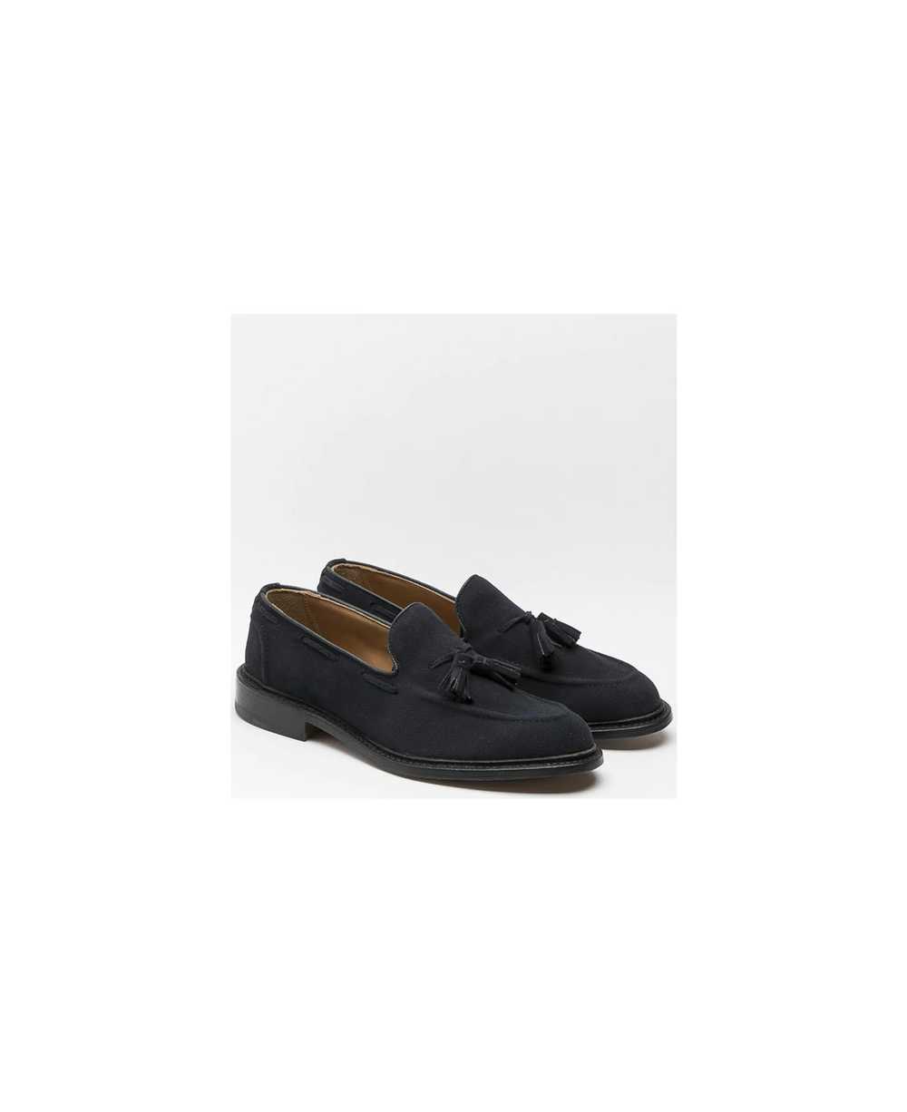 Tricker's Elton Tassel Loafer Navy Calf Suede - image 4