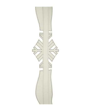 Alexander McQueen Ivory Leather Cut Out Belt