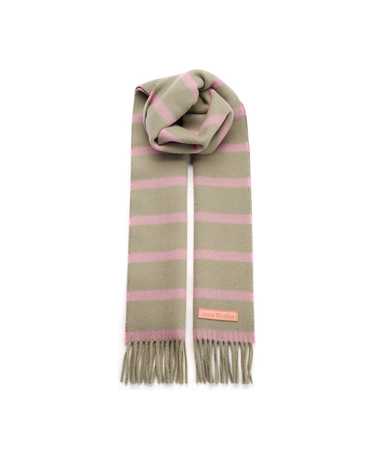 Acne Studios Striped Logo Patch Scarf