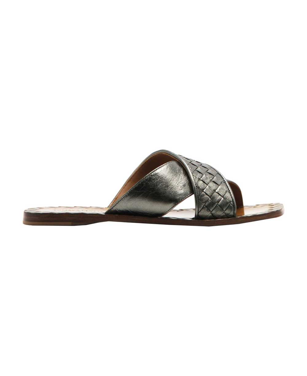 Bottega Veneta Leather Flat Sandals - image 1