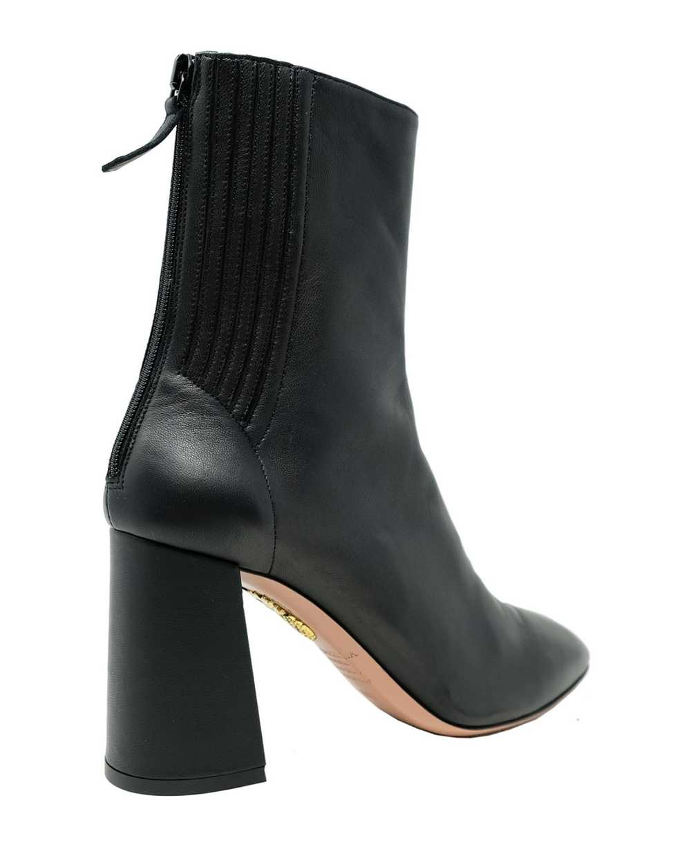 Aquazzura Nappa Black Leather Tres St Honore Boot… - image 3