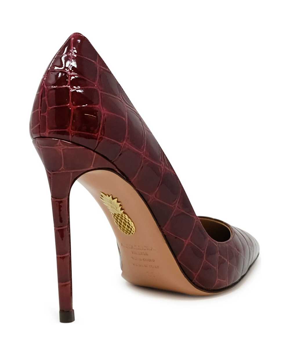 Aquazzura Brown Coco Printed Leather Purist Pump … - image 3