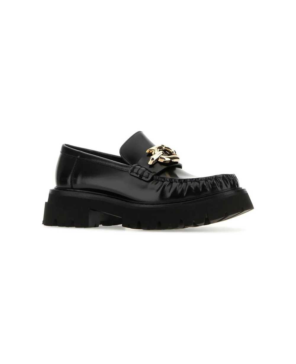 FERRAGAMO Black Leather Ingrid Loafers - image 2