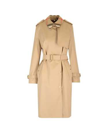 Burberry Honey Trench Coat With Check Collar - image 1