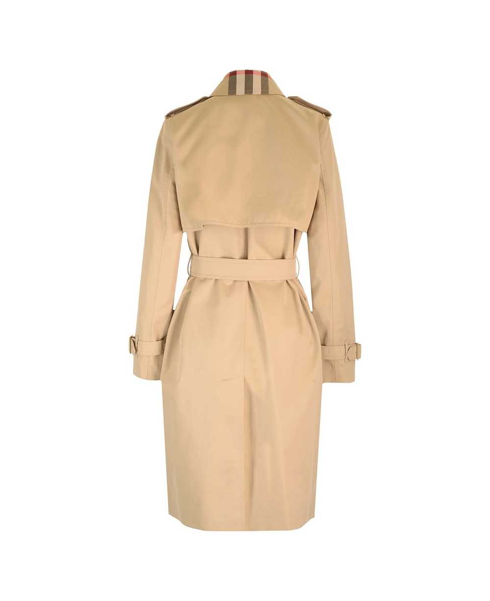 Burberry Honey Trench Coat With Check Collar - image 2