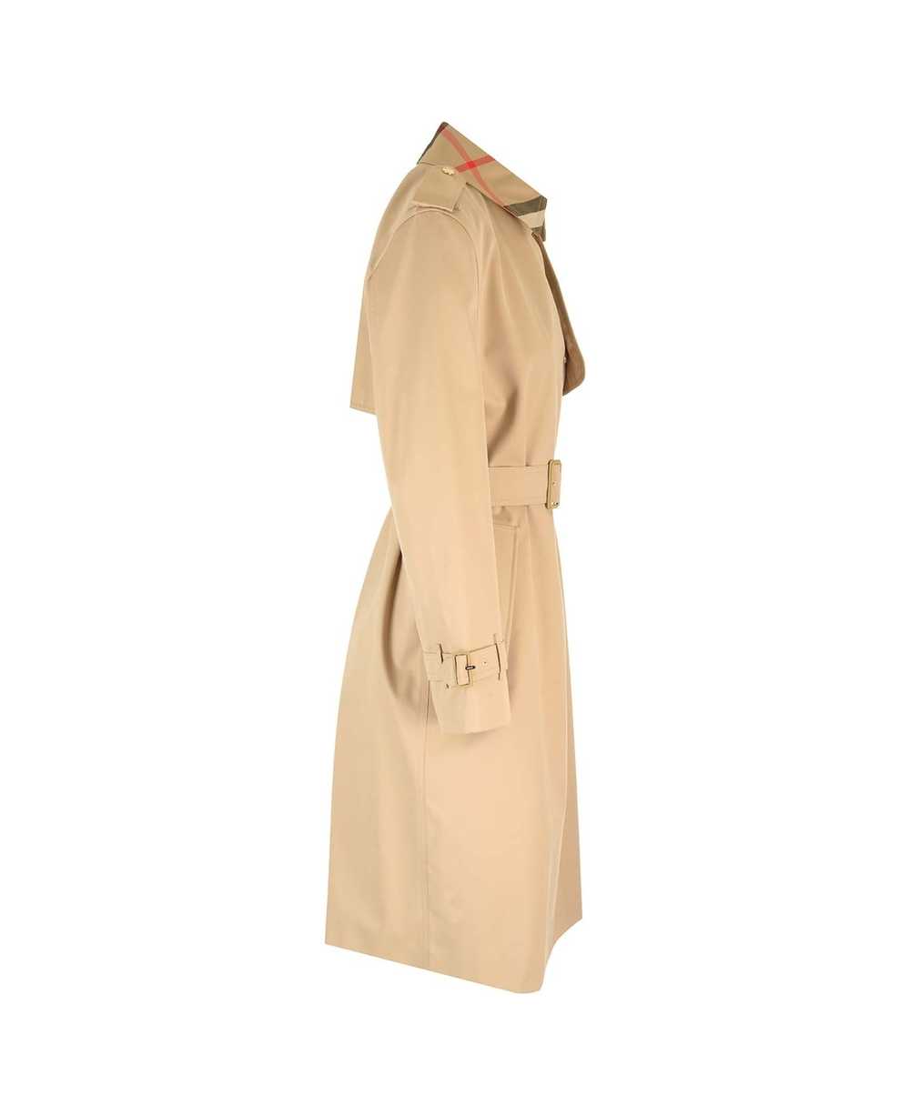 Burberry Honey Trench Coat With Check Collar - image 3