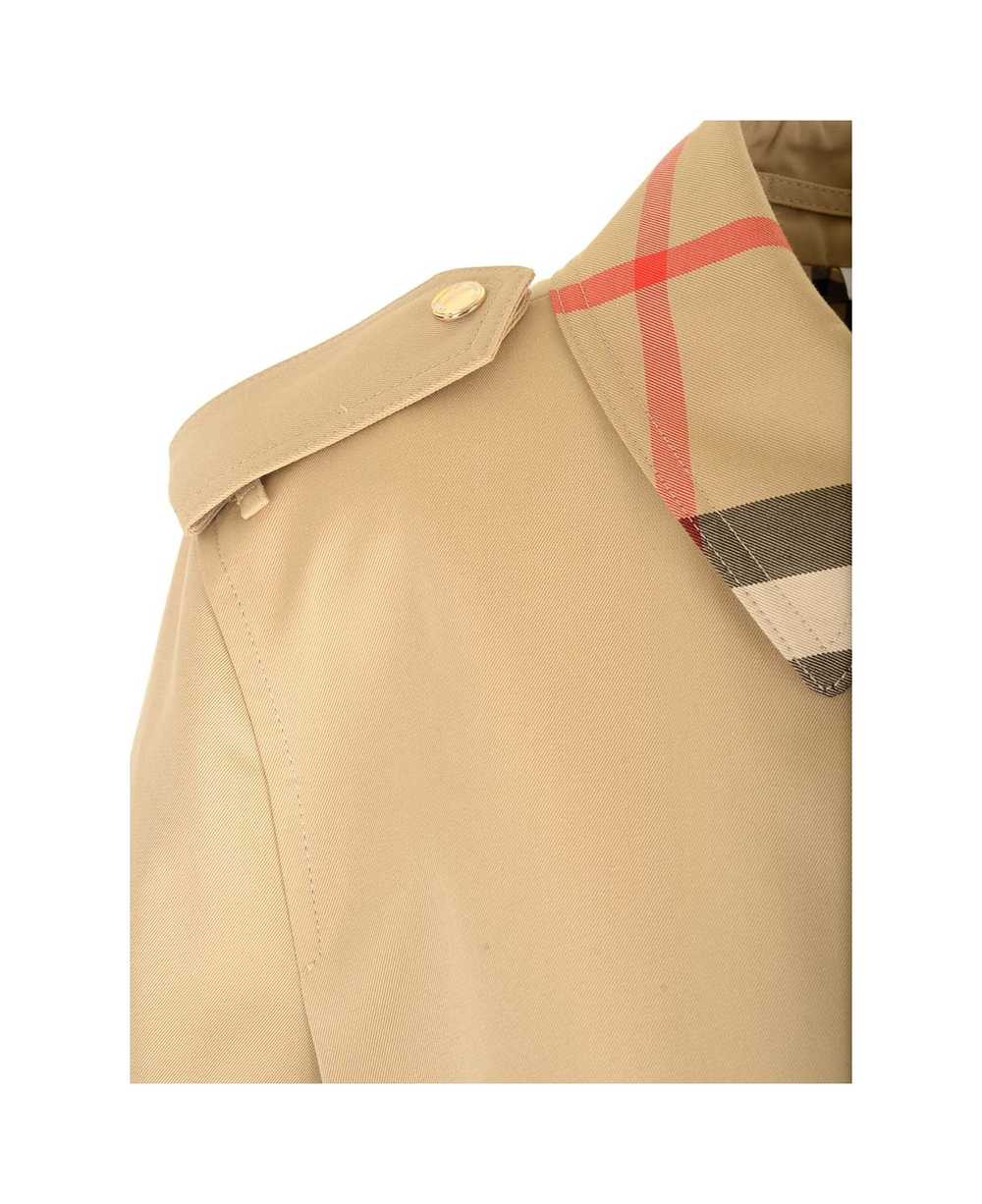 Burberry Honey Trench Coat With Check Collar - image 5