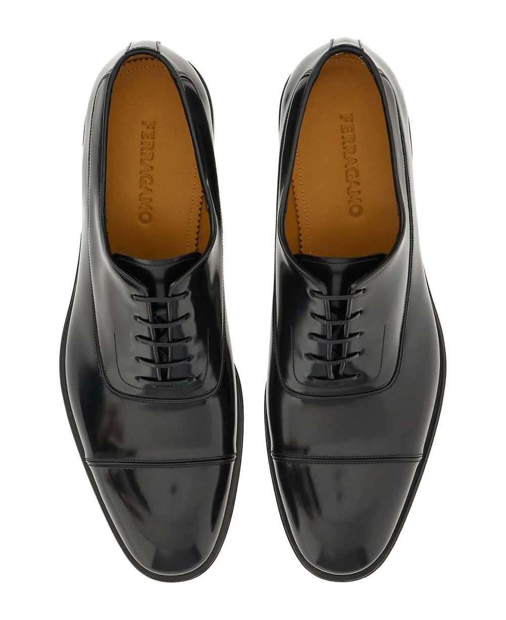 FERRAGAMO Black Calf Oxford Lace Up - image 2