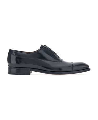 FERRAGAMO Black Calf Oxford Lace Up