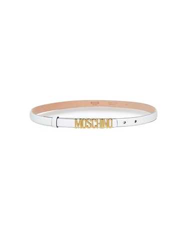 Moschino Logo Lettering Buckle Belt