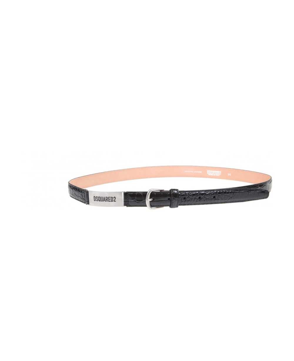 DSQUARED2 Black Leather Belt - image 1