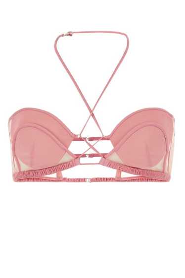 NENSI DOJAKA Pink stretch chiffon bra