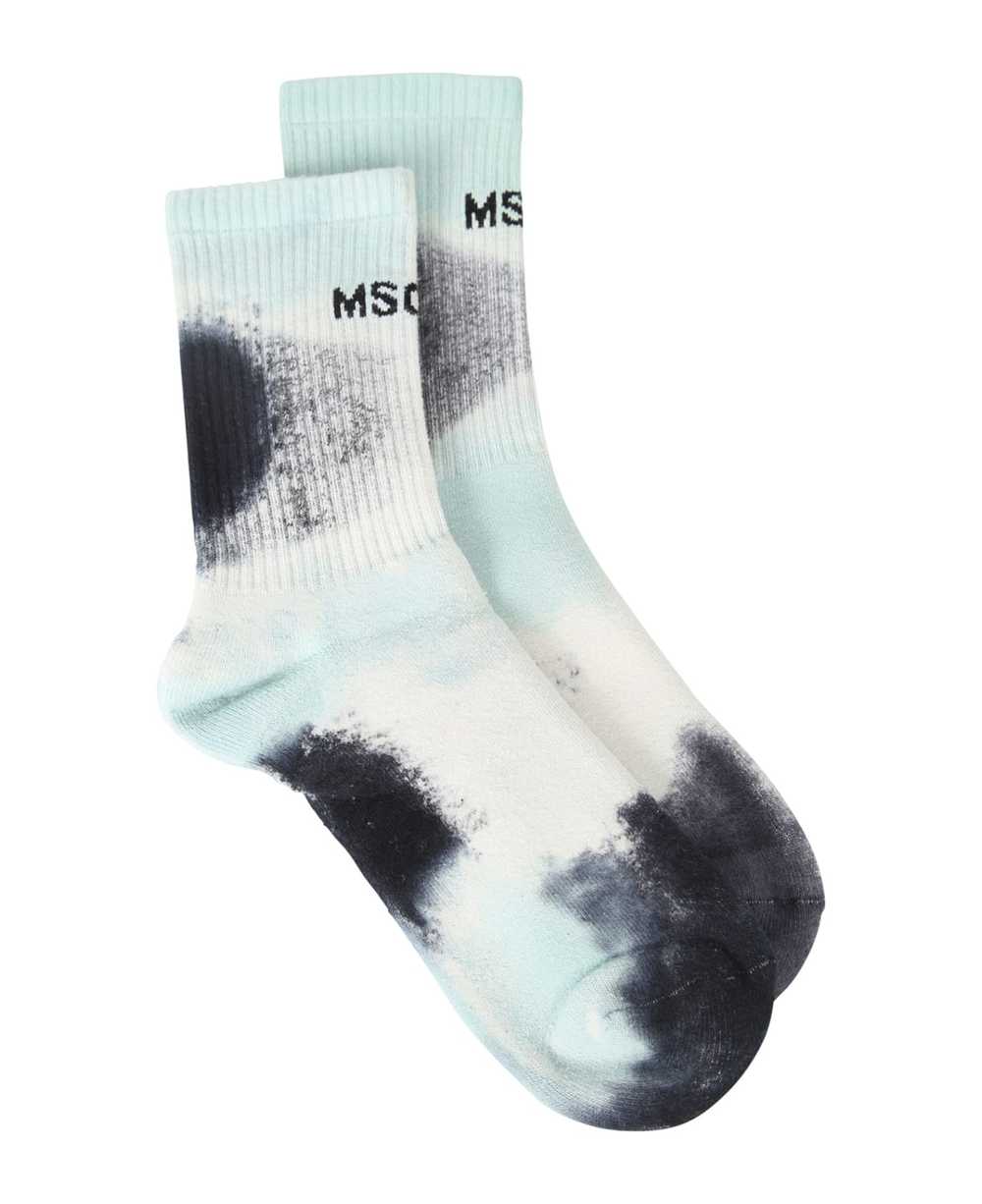 MSGM Tie-dye Print Socks - image 1