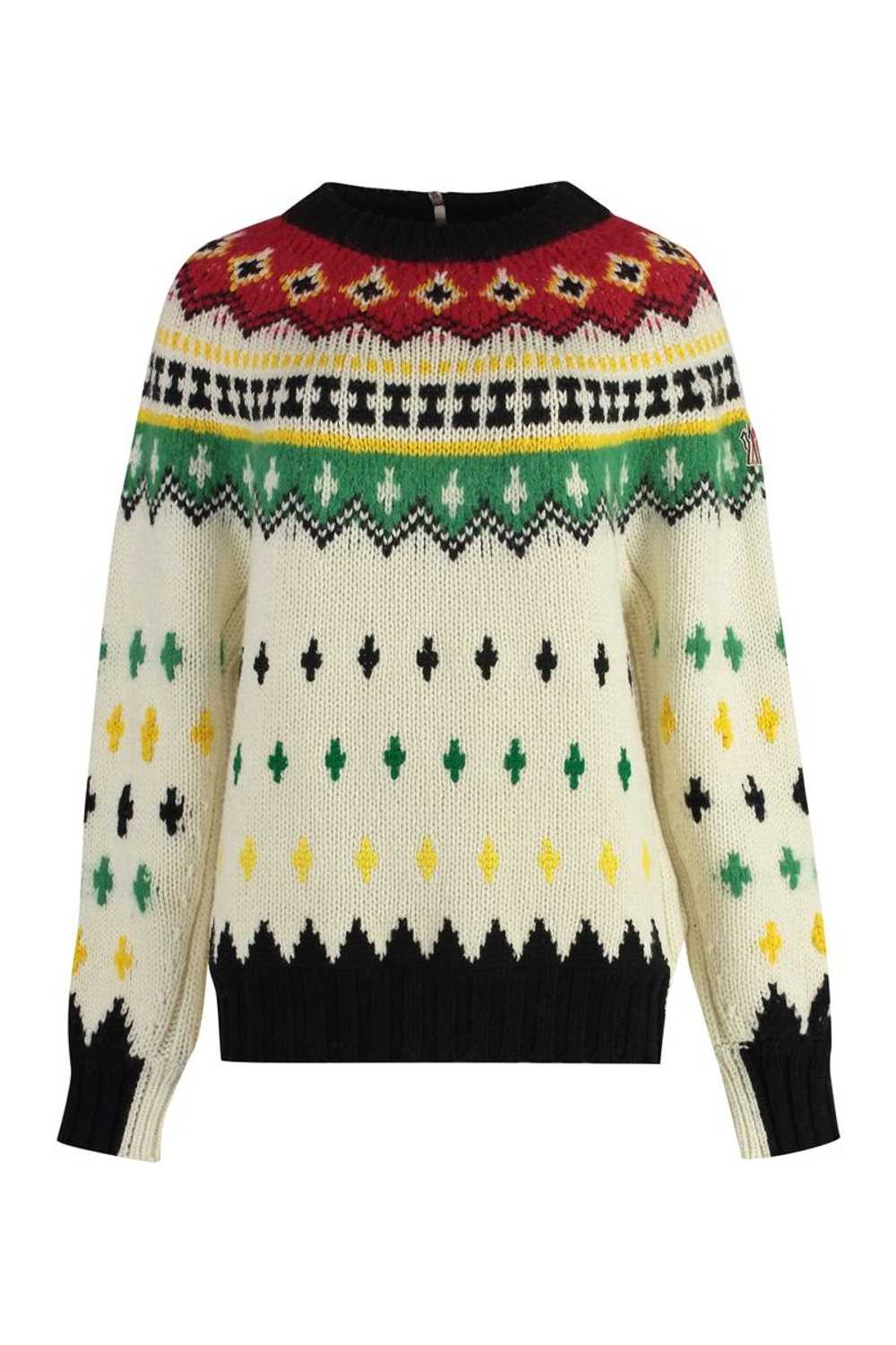 MONCLER GRENOBLE JACQUARD WOOL SWEATER - image 1