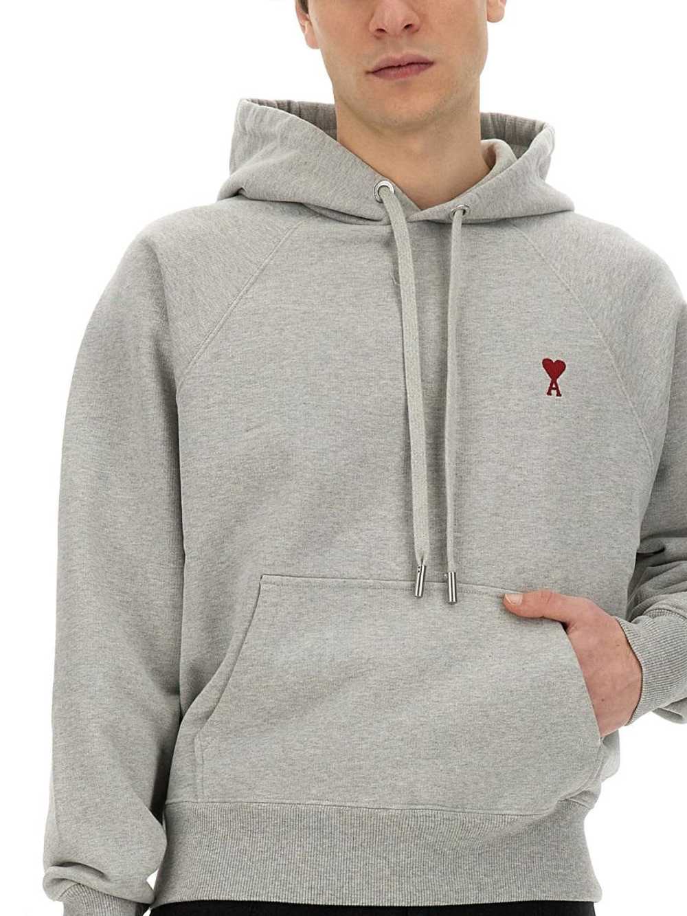 AMI PARIS SWEATSHIRT WITH LOGO EMBROIDERY UNISEX - image 5