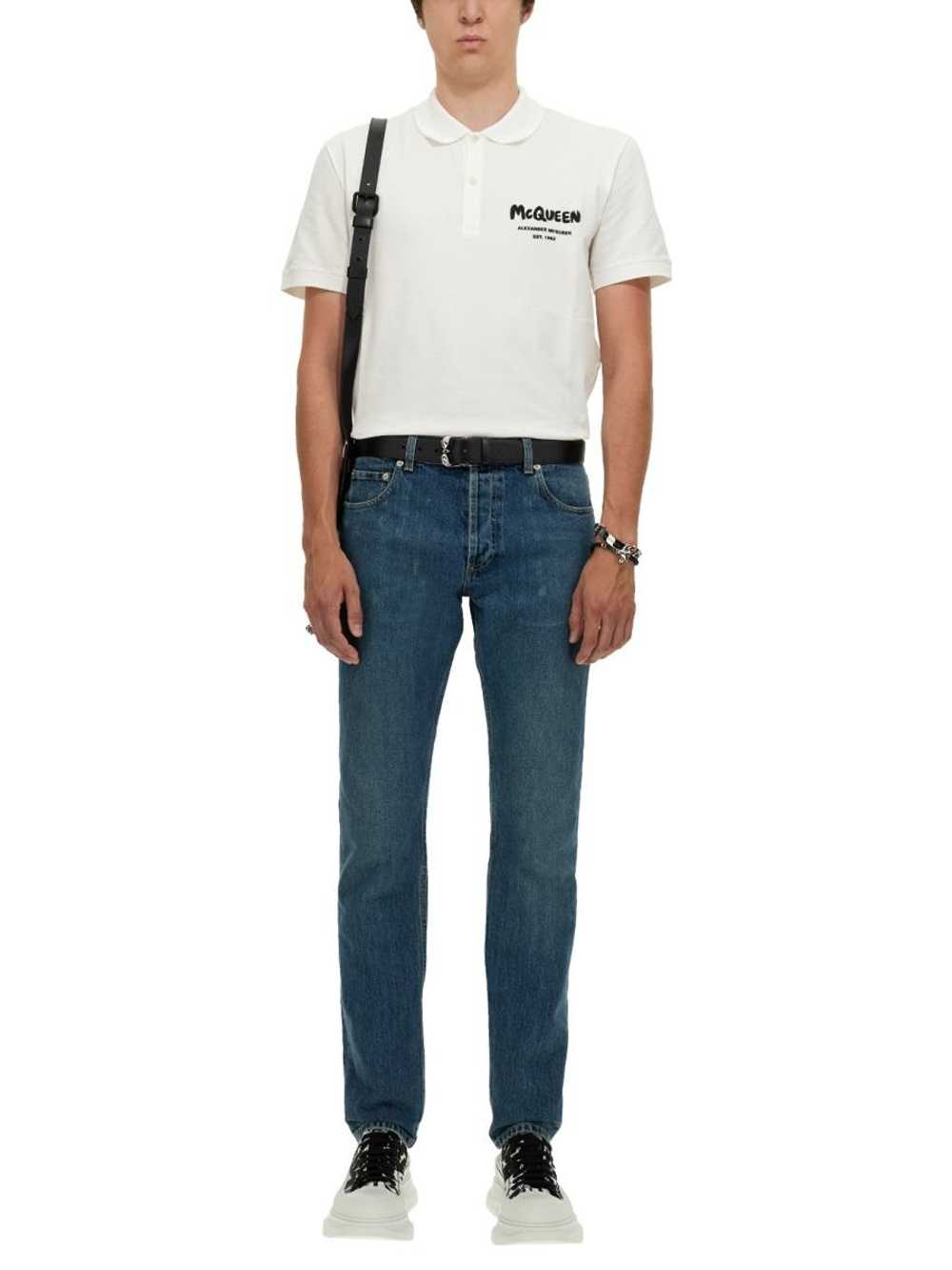 ALEXANDER MCQUEEN JEANS WITH EMBROIDERED LOGO - image 2