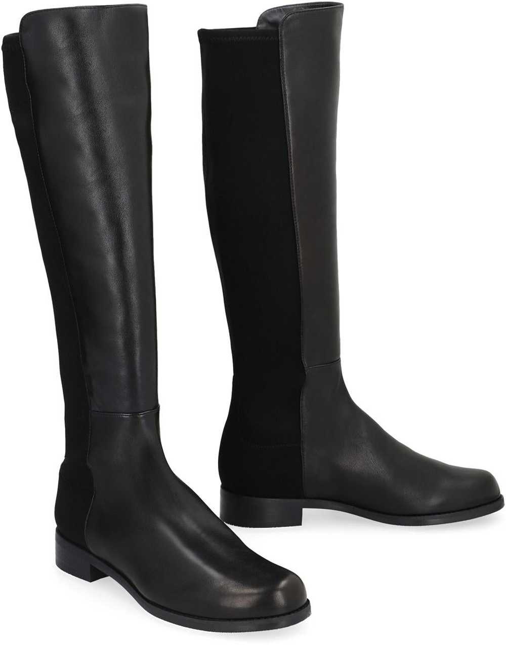 STUART WEITZMAN HALFNHALF LEATHER AND STRETCH FAB… - image 3