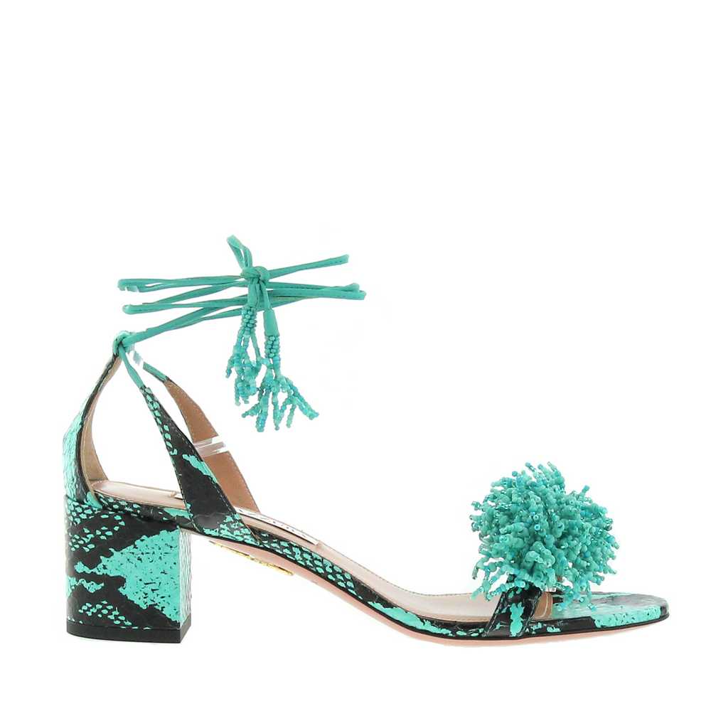 AQUAZZURA Panarea Sandal 50 Turquoise - image 1