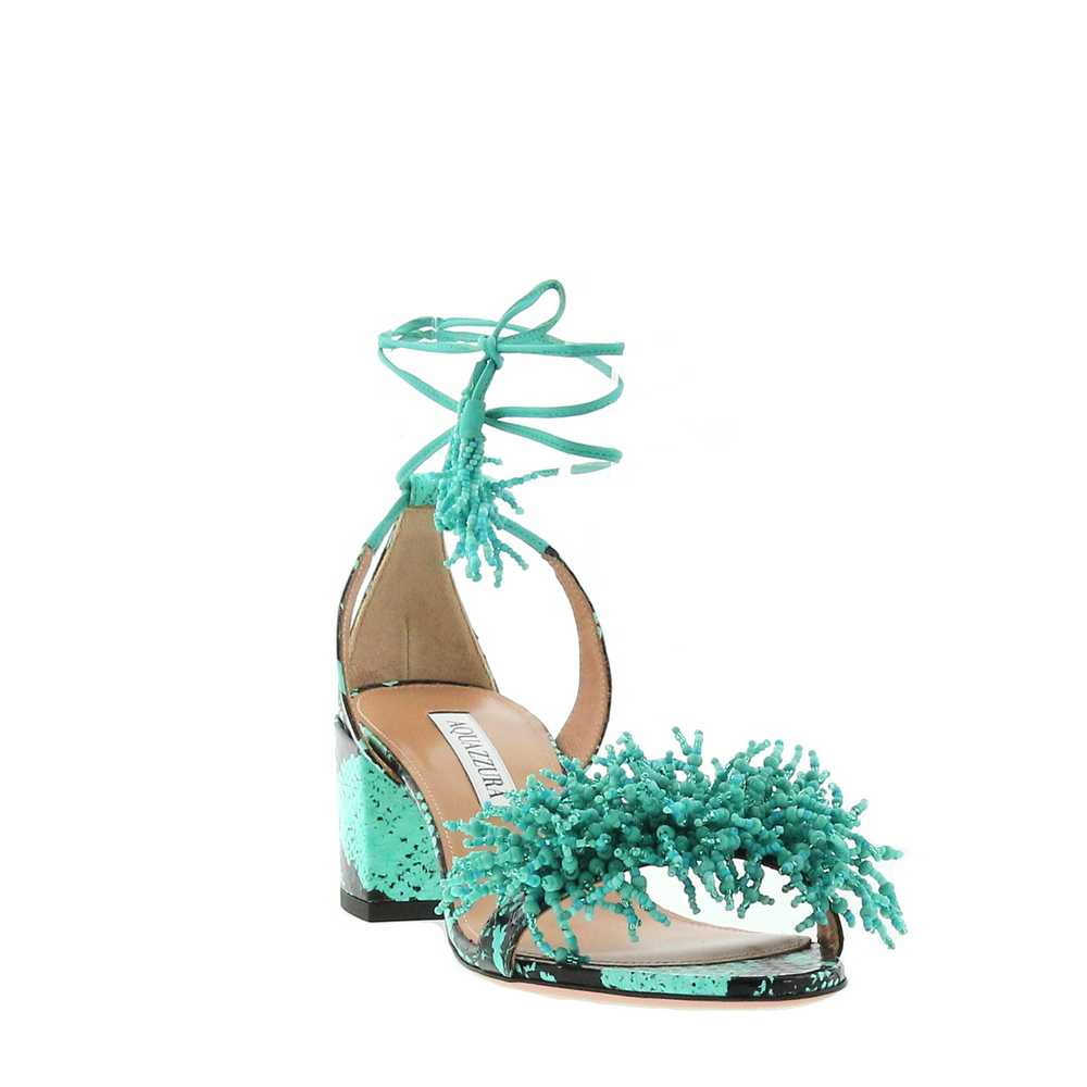 AQUAZZURA Panarea Sandal 50 Turquoise - image 3