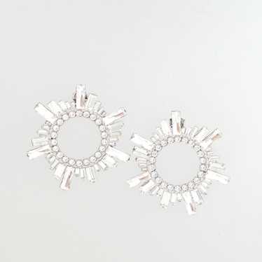 Amina Muaddi Begum Earrings White - image 1