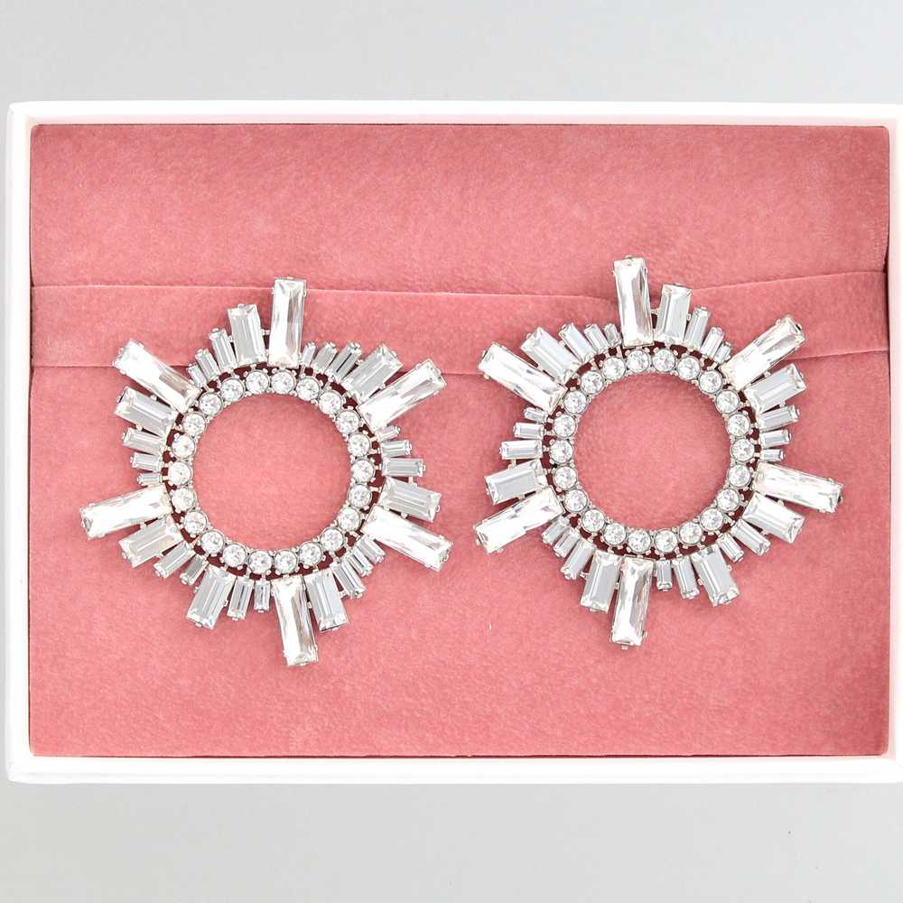 Amina Muaddi Begum Earrings White - image 2