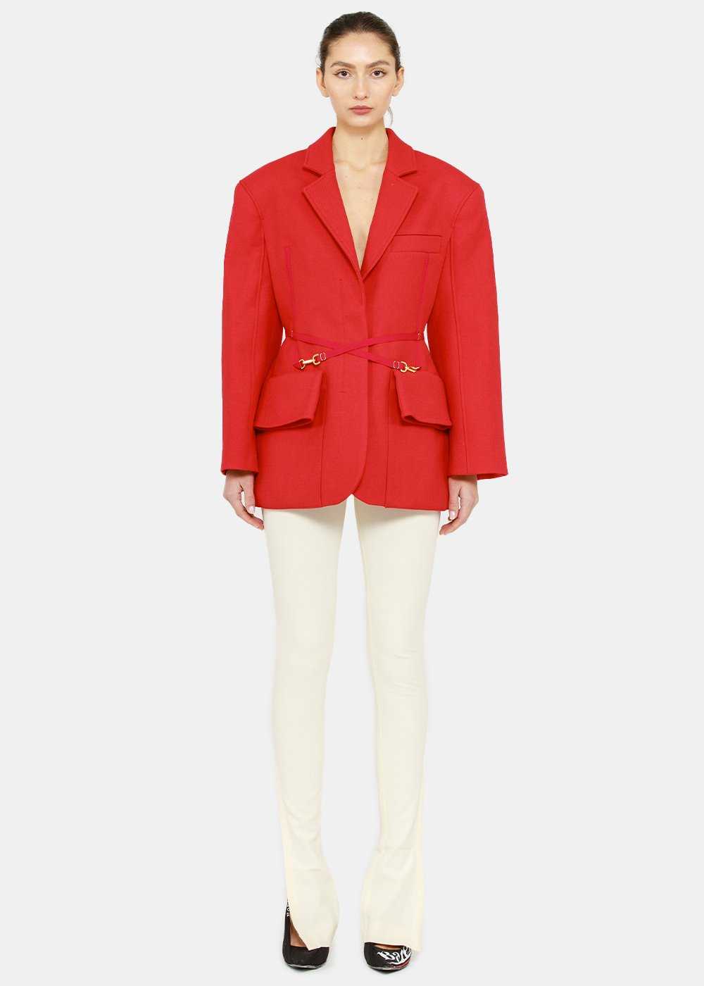 JACQUEMUS La Veste Soco belted wool-twill blazer … - image 6