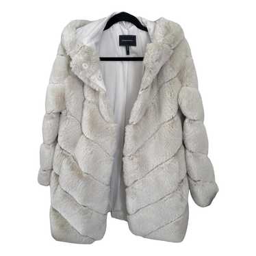 Bcbg Faux Fur Coat With Hood - Gem
